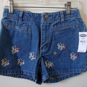 Old Navy Girls Blue Denim Shorts Size 6 - 1990's -  New w/Tags!